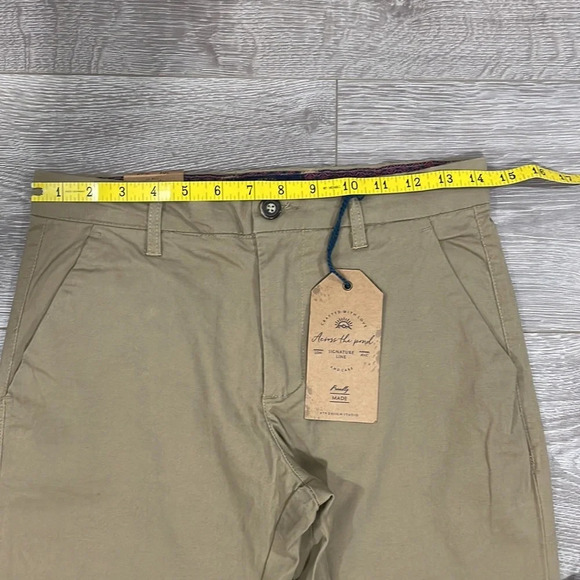 NWT Across The Pond ATP Signature Line Slim Fit Stretch Chino Tan 29x30 - Picture 8 of 16